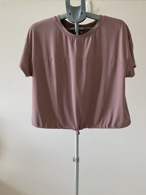 StretchTheRules Dusty Mauve Cropped Performance Top Size L